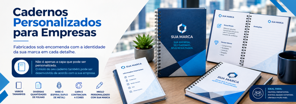 Cadernos Personalizados para Empresas: Fabricados sob Encomenda para a Sua Marca