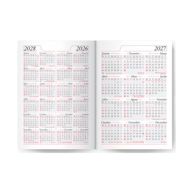 Agenda Diária 2027 Vertical 14,5x20cm Personalizada