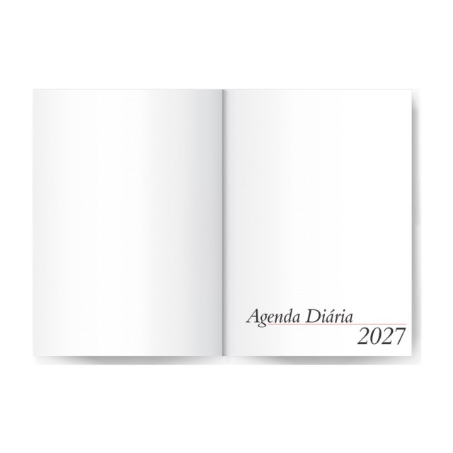 Agenda Diária 2027 Vertical 14,5x20cm Personalizada