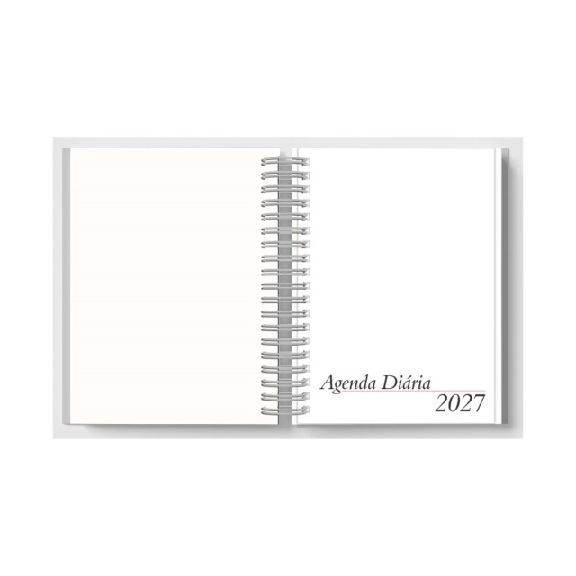 Agenda Diária 2027 Wire-o S 16x20cm Personalizada