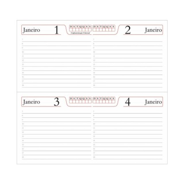 Agenda de Bolso Permanente 8,5x16,5cm Promocional