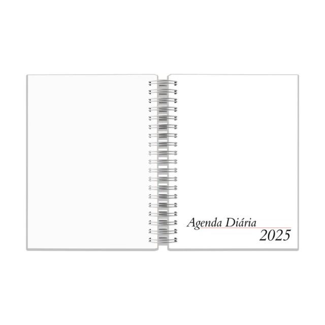 Agenda Diária 2025 Lisa Wire-o 14,5x20cm Promocional