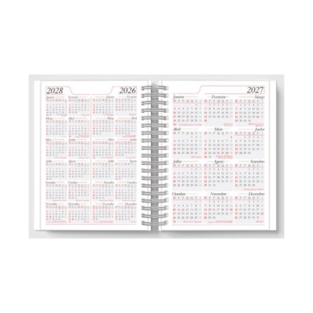 Agenda Diária 2027 Wire-o Capa Prime Personalizada
