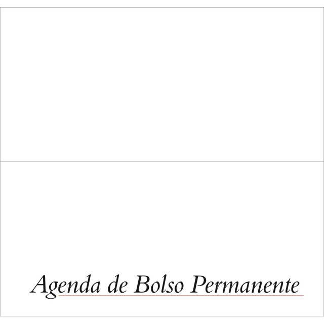 Agenda de Bolso Permanente 8,5x16,5cm Promocional