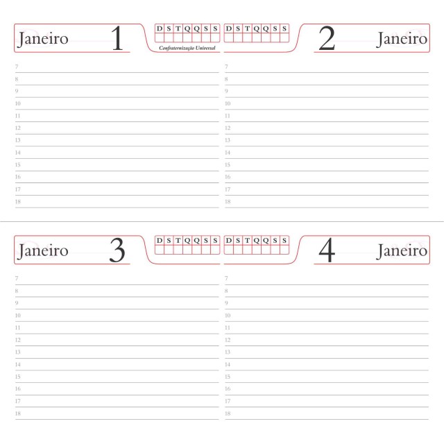 Agenda de Bolso Permanente 8,5x16,5cm Promocional