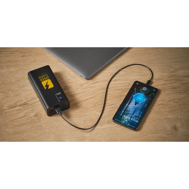 Bateria Portátil em ABS 100% Reciclado (30.000 mAh) Gurdon Promocional 97170