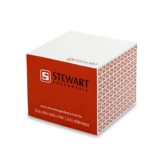 Bloco de Anotação Retangular 9x9x7,5cm Personalizado