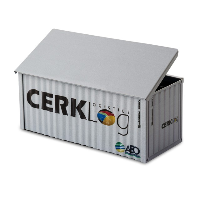 Brinde Corporativo Container Marítimo Metal 16x7x7cm Personalizado