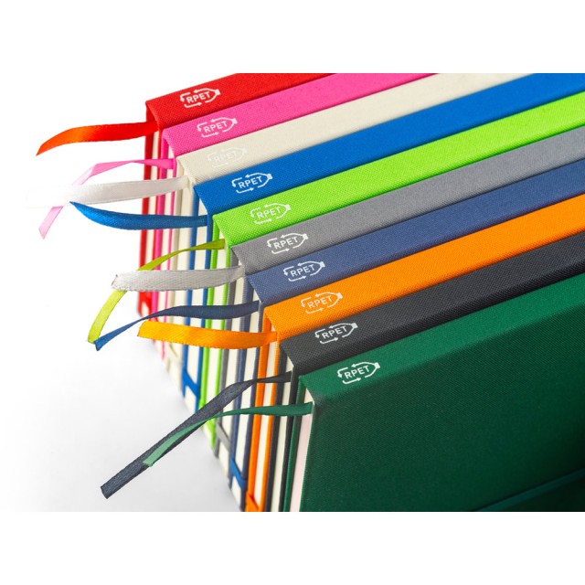 Caderno A5 Capa Dura PET 100% Reciclado Anne Personalizado 93297