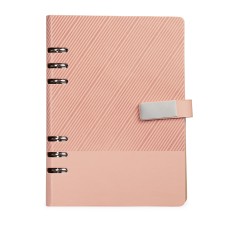Caderno Fichário 23,2x17,9x2,8cm Couro Sintético Personalizado 19140