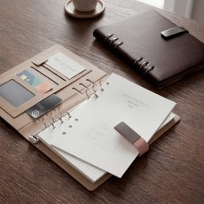 Caderno Fichário 23,2x17,9x2,8cm Couro Sintético Personalizado 19140