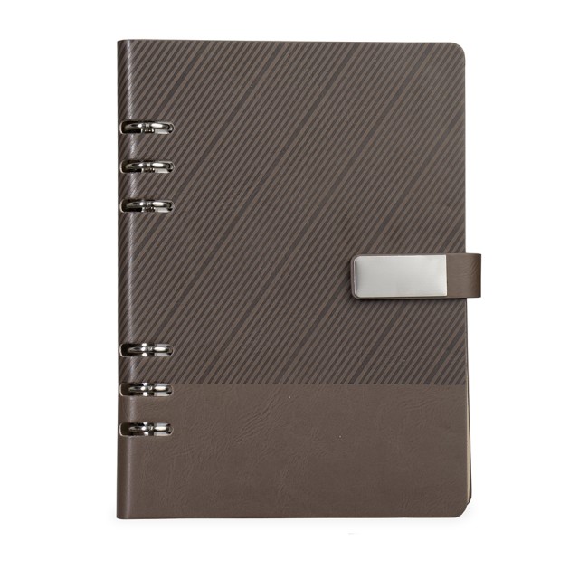 Caderno Fichário 23,2x17,9x2,8cm Couro Sintético Personalizado 19140