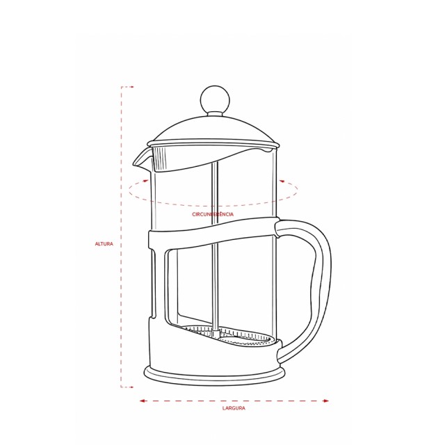 Cafeteira Prensa Francesa 1L Personalizada 19088