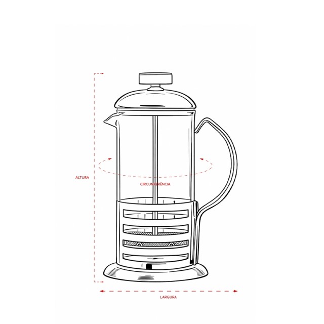 Cafeteira Prensa Francesa 350ml Personalizada 19086