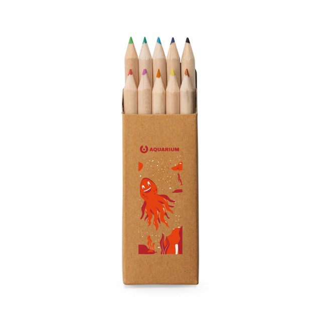 Caixa com 10 Mini Lápis de Cor Crafti Personalizada 51931 Caixa com 10 Mini Lápis de Cor Crafti Personalizada 51931