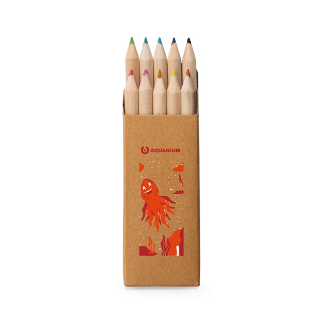 Caixa com 10 Mini Lápis de Cor Crafti Personalizada 91931 Caixa com 10 Mini Lápis de Cor Crafti Personalizada 91931