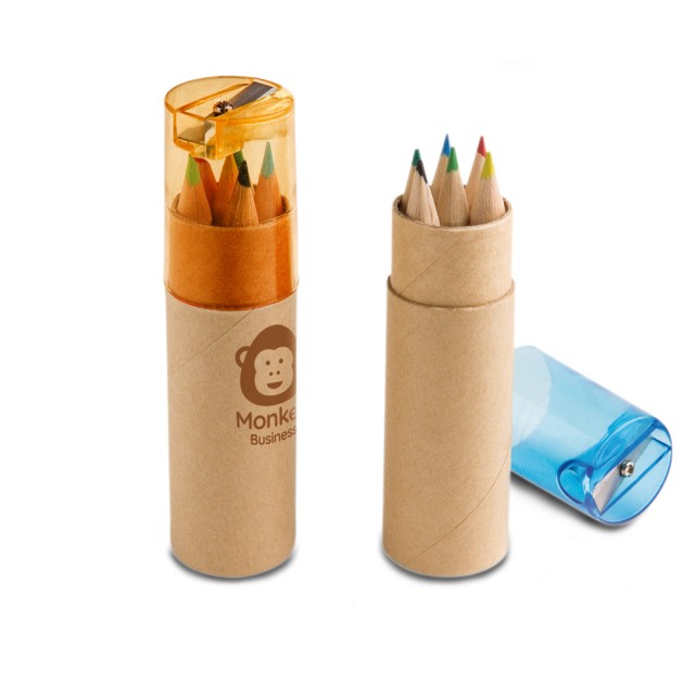 Caixa com 6 Mini Lápis de Cor Rols Personalizado 51751 Caixa com 6 Mini Lápis de Cor Rols Personalizado 51751