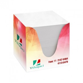 Caixa Porta Papel de Recados 9x9cm Personalizada