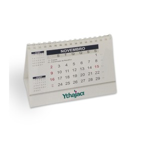 Calendário de Mesa 19x16cm (12 folhas) Personalizado