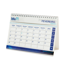 Calendário de Mesa 21x10cm (12 folhas) Personalizado