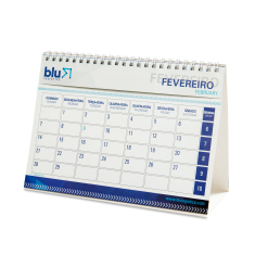 Calendário de Mesa 21x10cm (12 folhas) Personalizado
