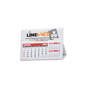 Calendário de Mesa de PVC Pequeno Personalizado