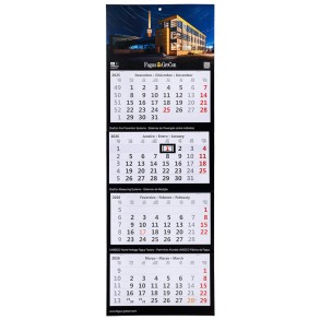 Calendário de Parede Europeu 4 Meses Personalizado