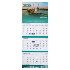 Calendário de Parede Europeu 4 Partes Personalizado