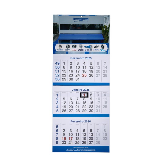 Calendário de Parede Logística e Comércio Exterior Personalizado