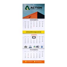Calendário de Parede Wire-O para Logística Personalizado