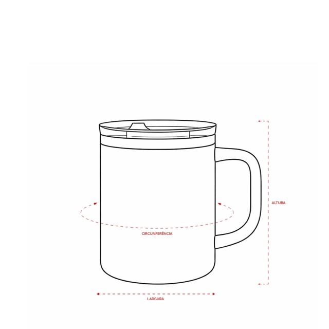 Caneca Parede Dupla 450ml Personalizada 09198
