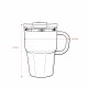 Caneca Parede Dupla 550ml Personalizada 09227