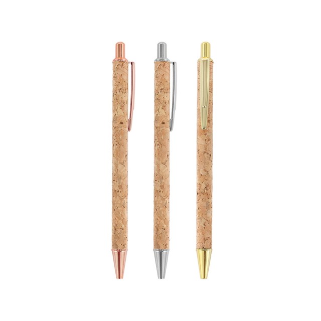 Caneta de Metal e Cortiça Personalizada 06039