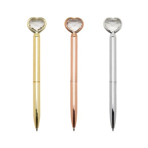 Caneta Metal Coração Diamante Personalizada 14656