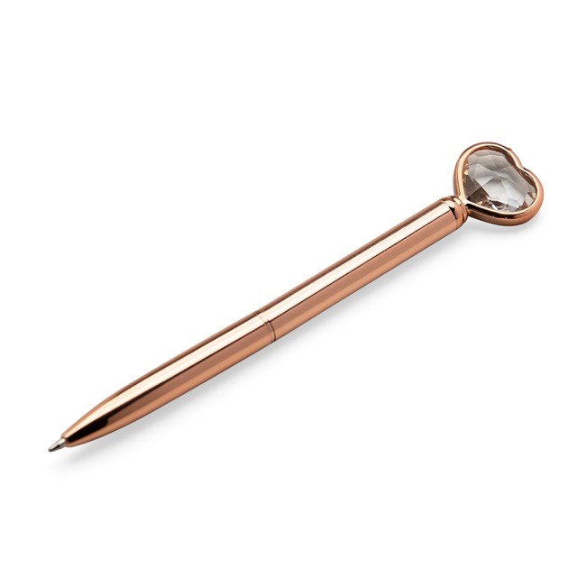Caneta Metal Coração Diamante Personalizada 14656