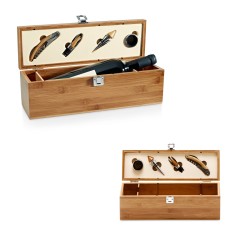 Conjunto para Vinho em Bambu Syrah Personalizado 94189