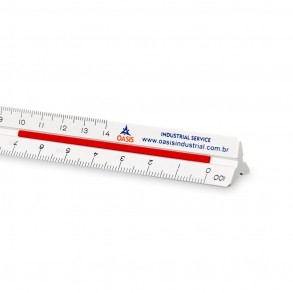 Escalímetro Triangular de 15cm Personalizado