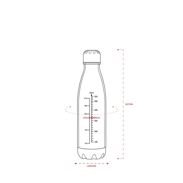 Garrafa Plástica 750ml Personalizada 17012A