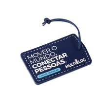 Identificador de Bagagem Retangular Emborrachada Personalizada