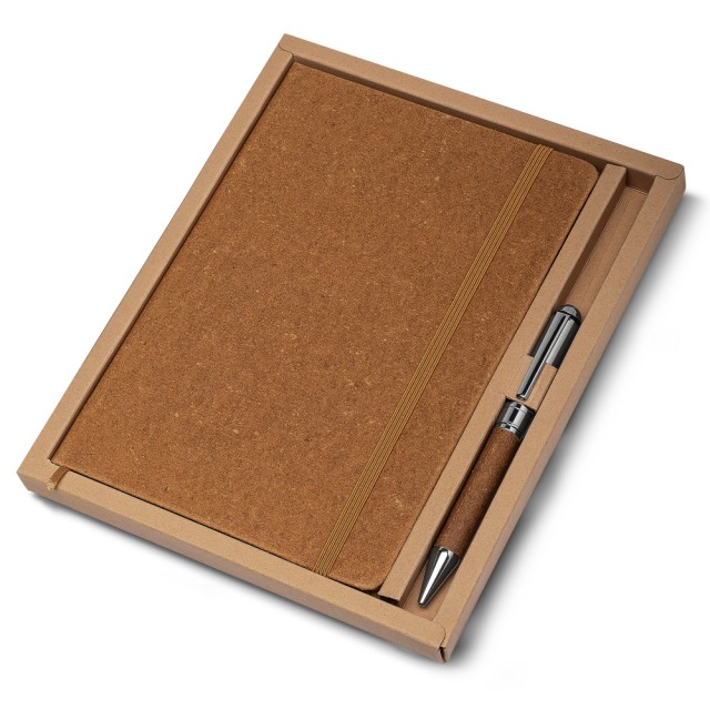 Kit Escritório Caderno A5 Reciclado e Caneta CAD180
