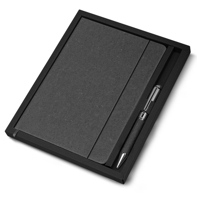Kit Escritório Caderno A5 Reciclado e Caneta CAD180
