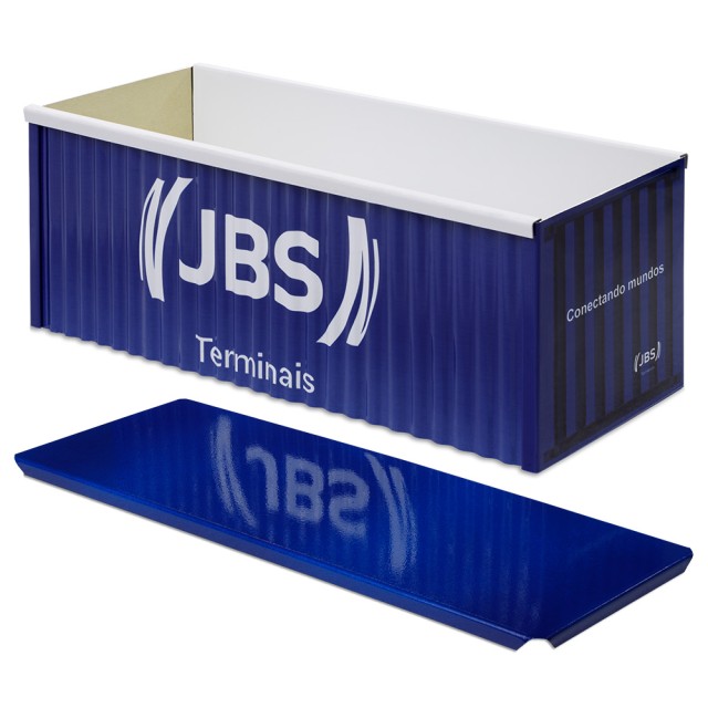 Porta Objetos de Metal Container 23x8x8cm Personalizado