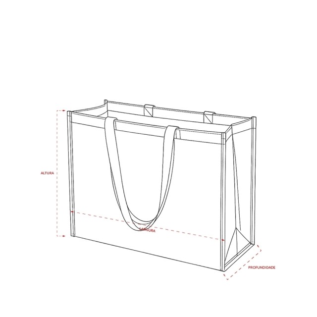 Sacola PP Metalizada 36x43x18cm Personalizada 09244
