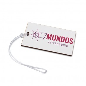 Identificador de Bagagem Retangular em MDF Personalizada